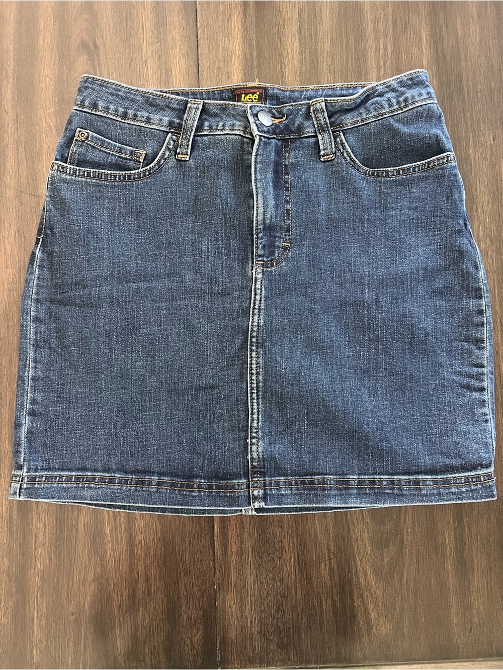 Lee Short Denim Skirt with Mesh Shorts sz 10/29